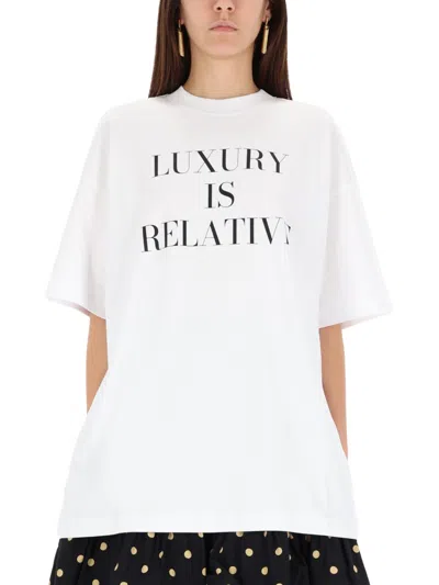 Moschino Couture Tshirt With Print In White