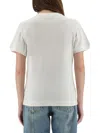 Moschino Embroidered Crew Neck T-shirt In Soft Cotton In White
