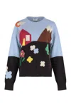 Moschino Ribbed Crew Neck Knitwear With Long Sleeves