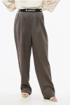 Moschino Elastic Waistband Pants In Brown