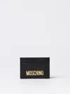 Moschino Golden Signature Black Card Case In 黑色
