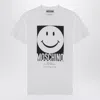 Moschino Crew Neck Smiley Print Graphic T-shirt Straight Hem