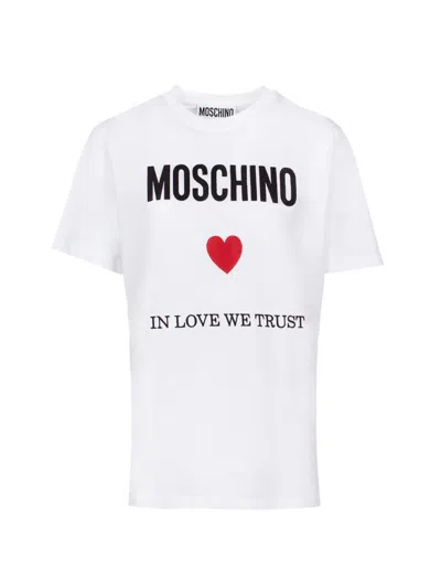 Moschino Couture White Logo Print T-shirt