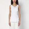 Moschino Stretch Cotton Tank Top With Laces In White