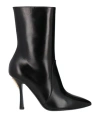 Moschino Couture Woman Ankle Boots Black Size 8 Leather In Black