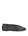 Moschino Couture Woman Ballet Flats Black Size 10 Leather In Gray