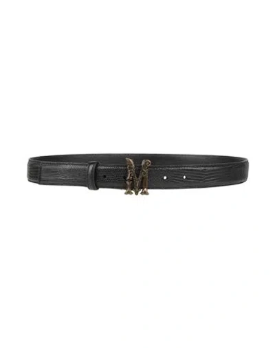 Moschino Couture Woman Belt Black Size 12 Leather