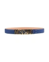Moschino Couture Woman Belt Blue Size 8 Leather