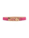 Moschino Couture Woman Belt Fuchsia Size 8 Leather In Pink