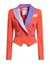 Moschino Couture Woman Blazer Orange Size 10 Virgin Wool In Multi