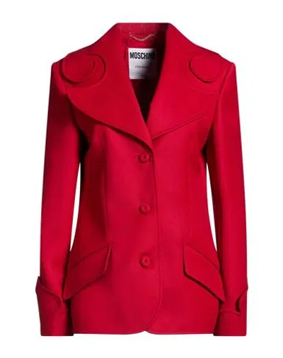 Moschino Couture Woman Blazer Red Size 6 Virgin Wool