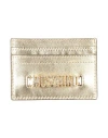 Moschino Couture Woman Cardholder Gold Size - Leather