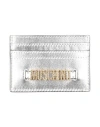 Moschino Couture Woman Cardholder Silver Size - Leather In Metallic
