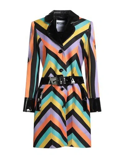 Moschino Couture Woman Coat Black Size 12 Wool, Acrylic, Polyester, Polyurethane Resin