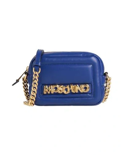 Moschino Couture Woman Cross-body Bag Bright Blue Size - Leather