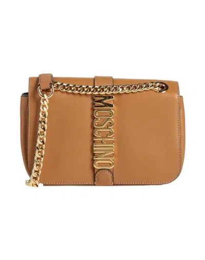 Moschino Couture Woman Cross-body Bag Camel Size - Leather In Sand