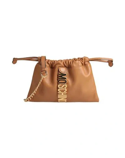 Moschino Couture Woman Cross-body Bag Camel Size - Leather In Sand