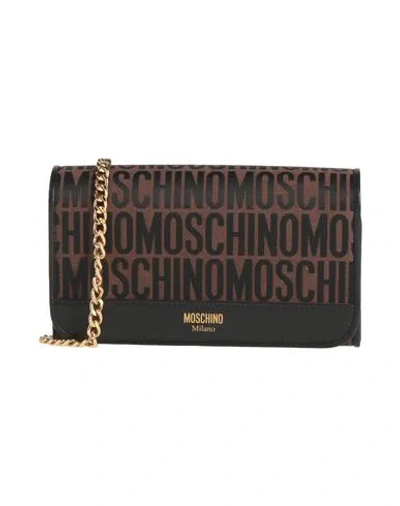 Moschino Couture Woman Cross-body Bag Chocolate Brown Size - Leather, Textile Fibers