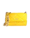 Moschino Couture Woman Cross-body Bag Yellow Size - Leather, Textile Fibers In Yellow