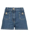 Moschino Couture Woman Denim Shorts Blue Size 10 Cotton, Elastane In Blue