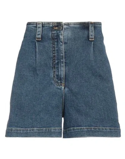 Moschino Couture Woman Denim Shorts Blue Size 6 Cotton, Elastane, Organic Cotton