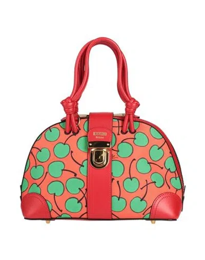 Moschino Couture Woman Handbag Orange Size - Textile Fibers, Leather
