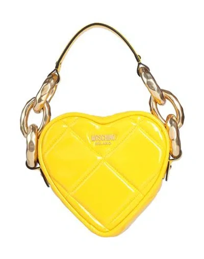 Moschino Couture Woman Handbag Yellow Size - Synthetic Fibers
