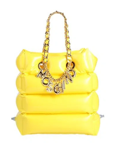 Moschino Couture Woman Handbag Yellow Size - Synthetic Fibers
