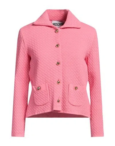 Moschino Couture Woman Jacket Pink Size 8 Polyamide, Elastane