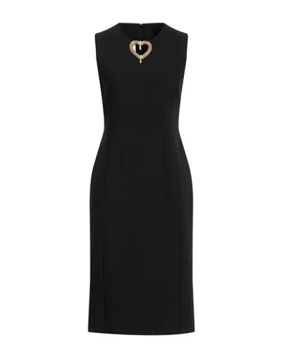 Moschino Couture Woman Midi Dress Black Size 10 Polyester, Elastane
