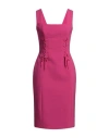 Moschino Couture Woman Midi Dress Magenta Size 6 Acetate, Elastane, Silk