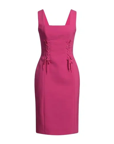 Moschino Couture Woman Midi Dress Magenta Size 6 Acetate, Elastane, Silk