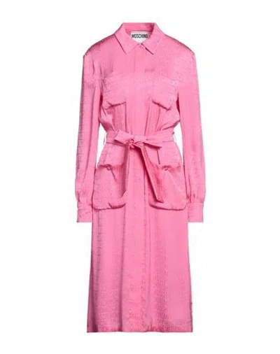 Moschino Couture Woman Midi Dress Pink Size 12 Viscose, Silk