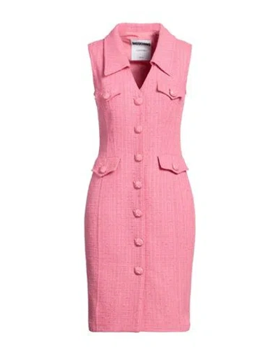 Moschino Couture Woman Midi Dress Pink Size 8 Cotton, Polyamide