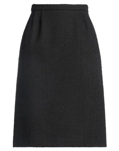 Moschino Couture Woman Midi Skirt Black Size 10 Cotton, Polyamide