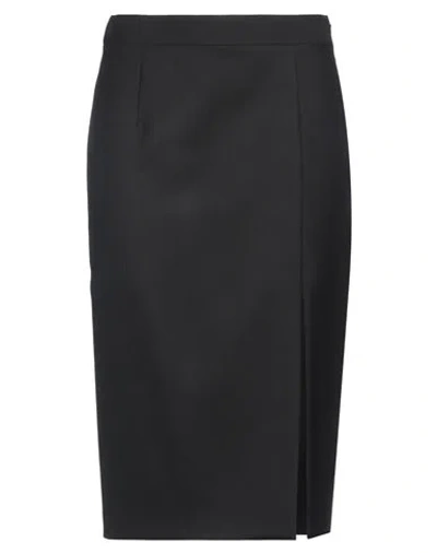 Moschino Couture Woman Midi Skirt Black Size 8 Virgin Wool