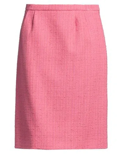 Moschino Couture Woman Midi Skirt Pink Size 14 Cotton, Polyamide