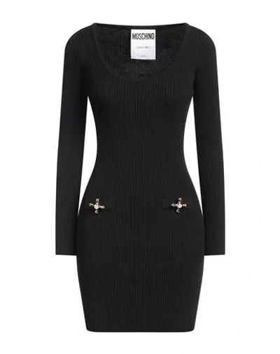 Moschino Couture Woman Mini Dress Black Size 4 Virgin Wool