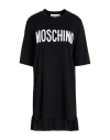 Moschino Couture Woman Mini Dress Black Size 6 Cotton In Blue