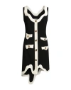 Moschino Couture Woman Mini Dress Black Size 8 Viscose, Wool, Elastane In Black