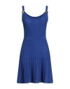 Moschino Couture Woman Mini Dress Bright Blue Size 4 Cotton
