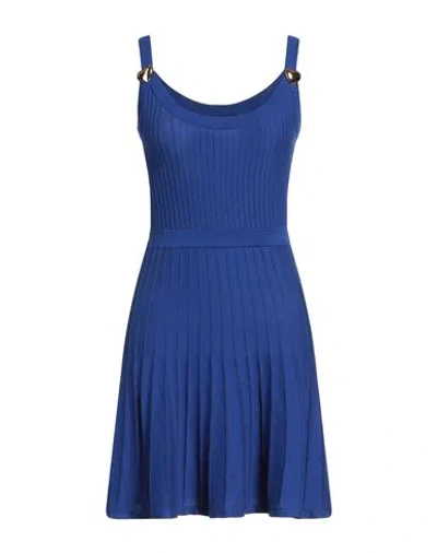 Moschino Couture Woman Mini Dress Bright Blue Size 4 Cotton In Blue