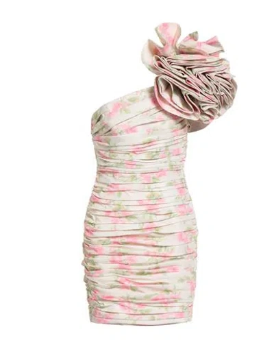 Moschino Couture Woman Mini Dress Cream Size 10 Polyester In Multi