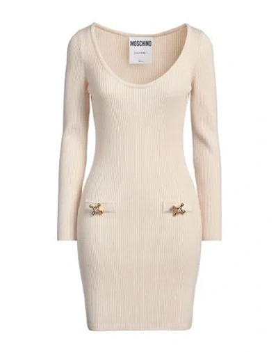 Moschino Couture Woman Mini Dress Cream Size 6 Virgin Wool