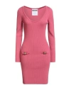 Moschino Couture Woman Mini Dress Fuchsia Size 8 Virgin Wool In Pink