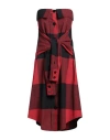 Moschino Couture Woman Midi Dress Red Size 10 Cotton, Polyamide In Red
