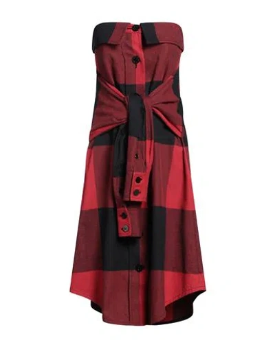 Moschino Couture Woman Midi Dress Red Size 10 Cotton, Polyamide