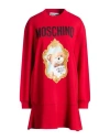 Moschino Couture Woman Mini Dress Red Size 10 Organic Cotton In Purple