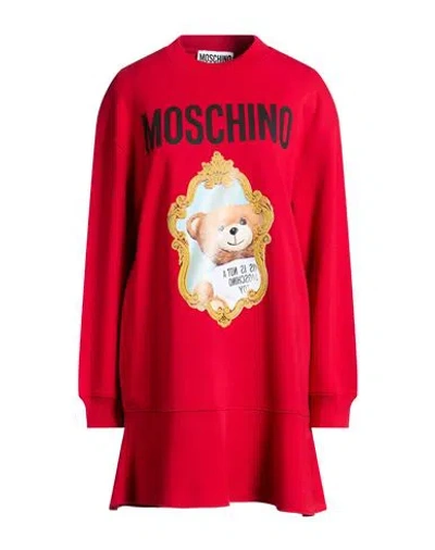 Moschino Couture Woman Mini Dress Red Size 10 Organic Cotton In Purple