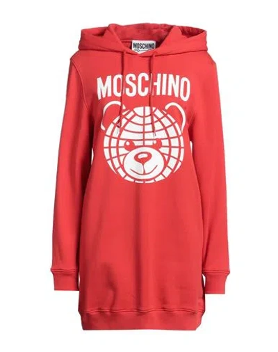 Moschino Couture Woman Mini Dress Red Size 8 Organic Cotton In Orange